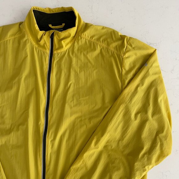 Icebreaker GT Merino Cool-Lite Zip Up Jacket Mustard Yellow + Dk Grn Trim Sz L - Picture 3 of 13